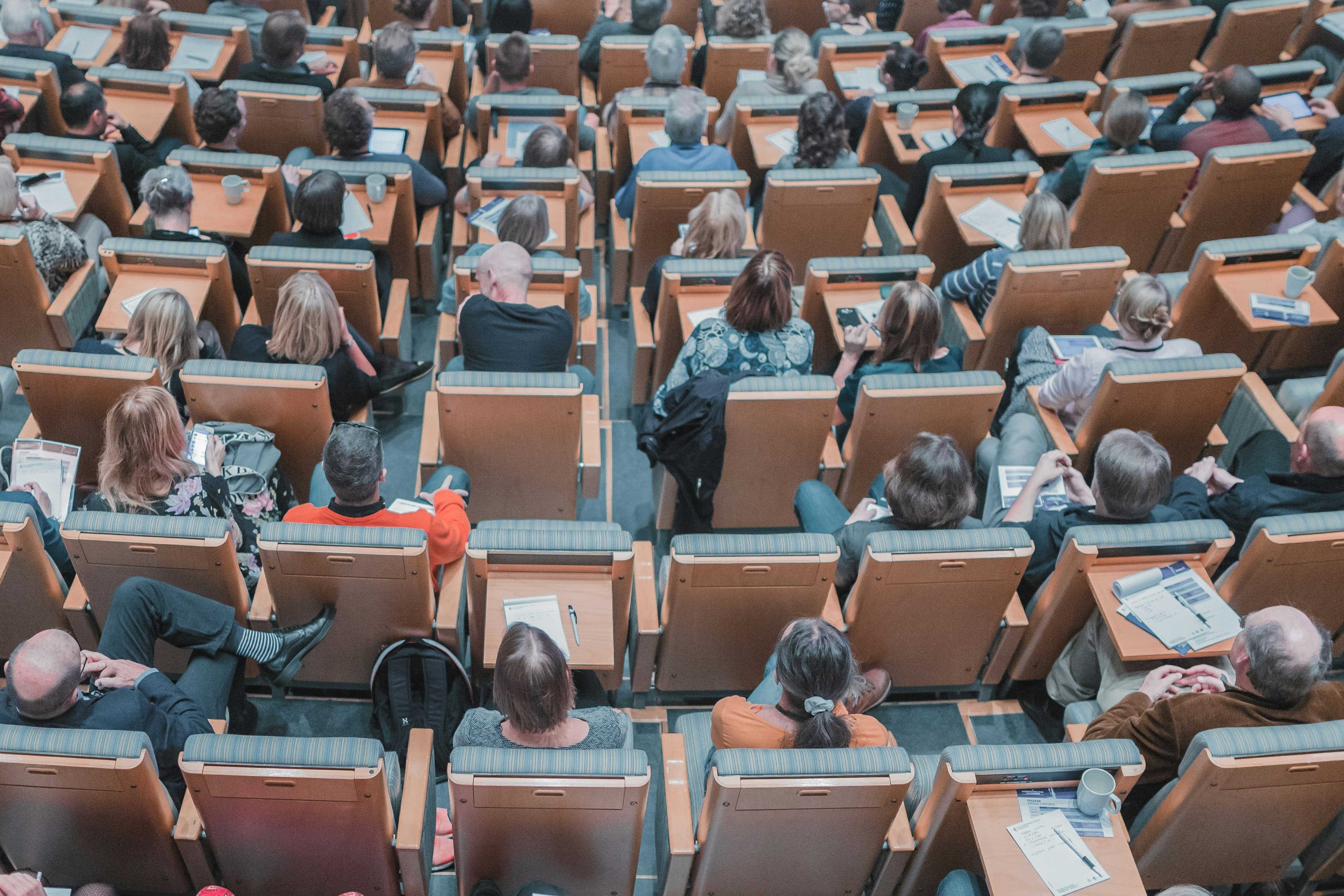 Students sitting in a lecture hall